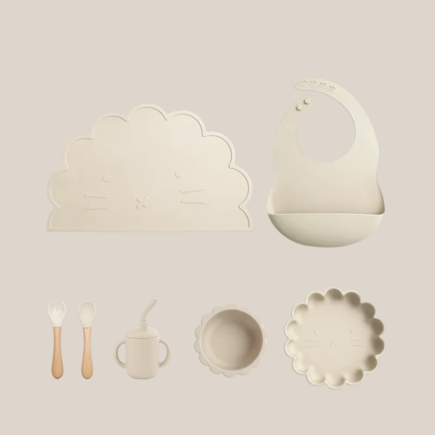 Silikon Geschirr Set 7-Teilig