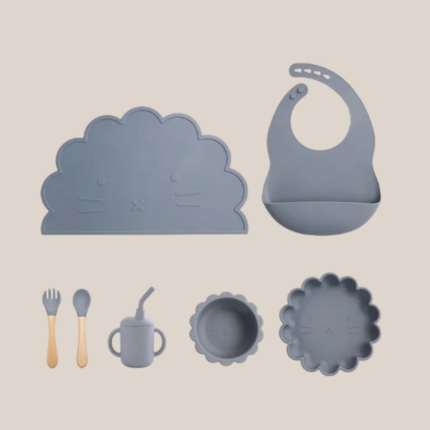 Silikon Geschirr Set 7-Teilig