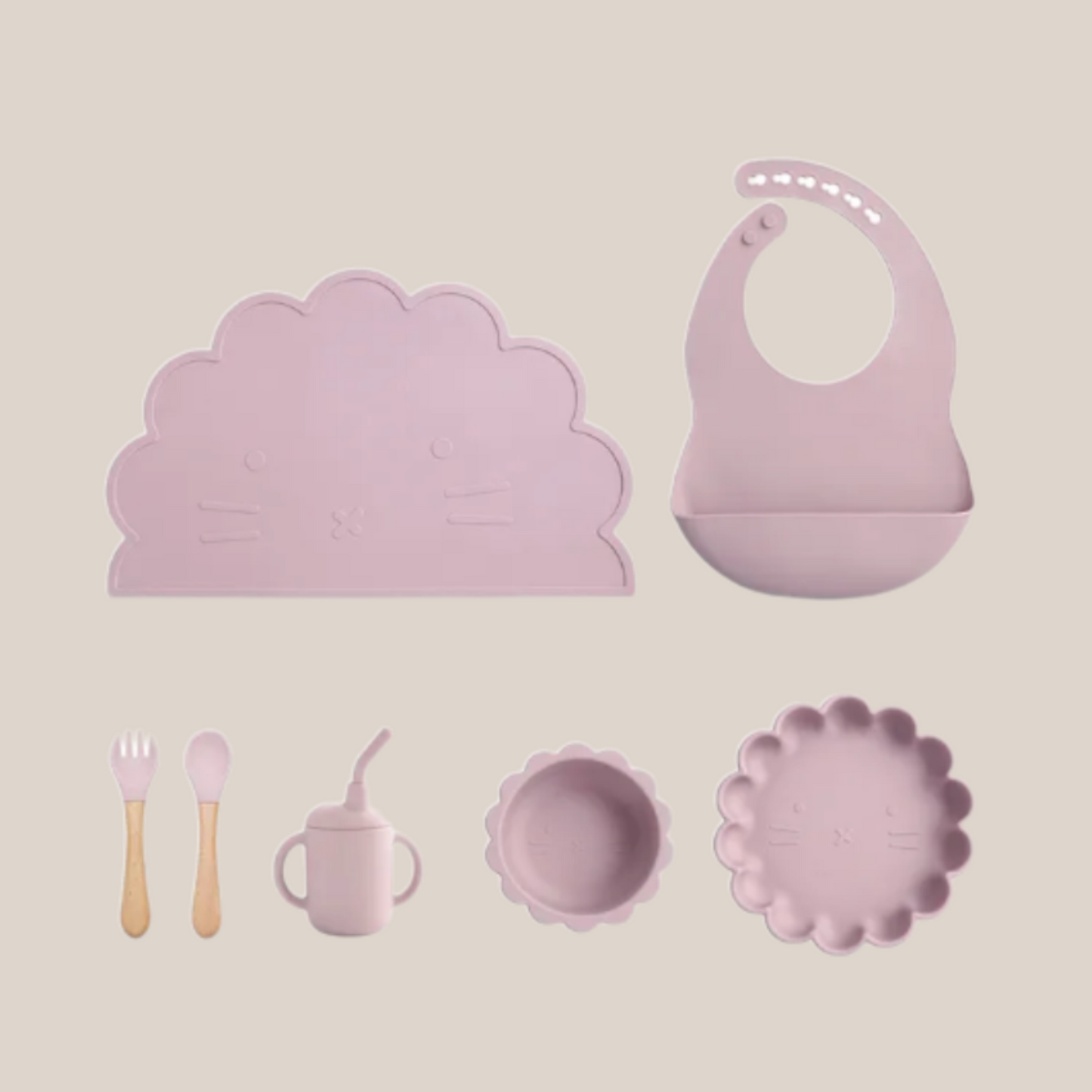 Silikon Geschirr Set 7-Teilig