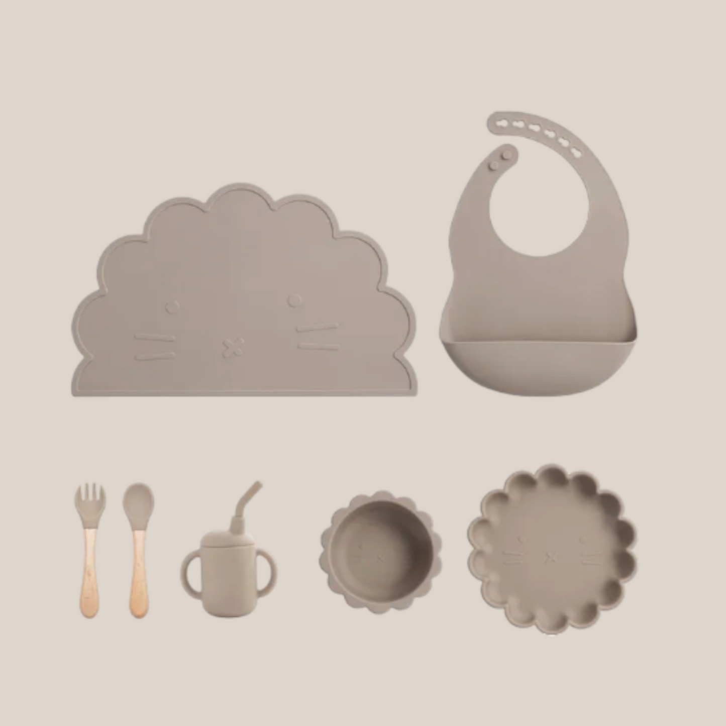 Silikon Geschirr Set 7-Teilig