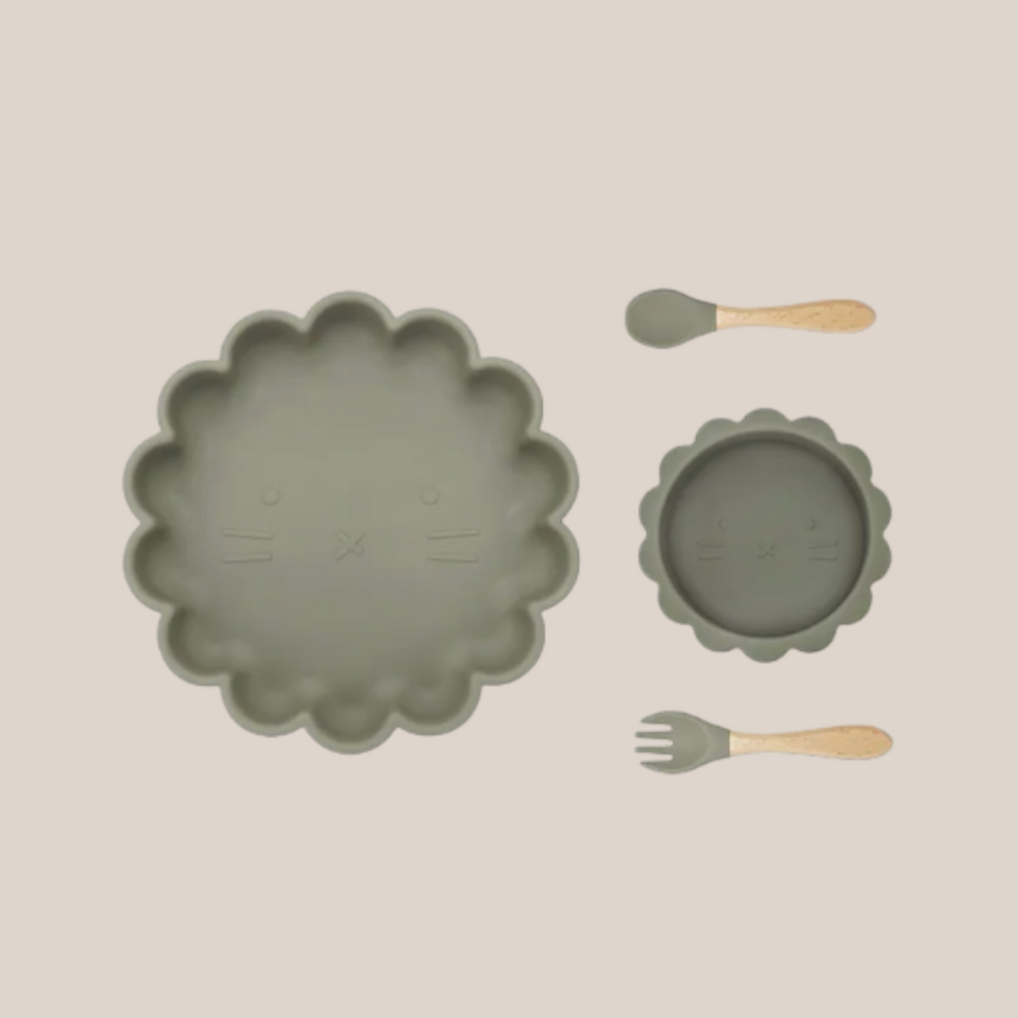 Silikon Geschirr Set 4-Teilig